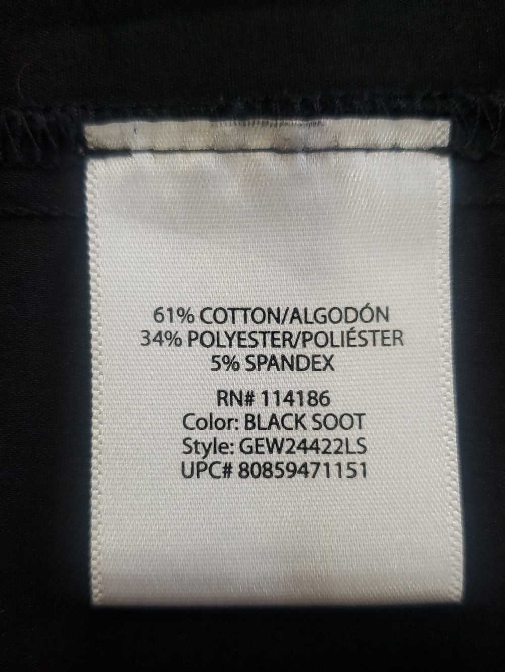 George Women's Black Button-Down Shirt, 4X Size 26-28 - Picture 11 of 12